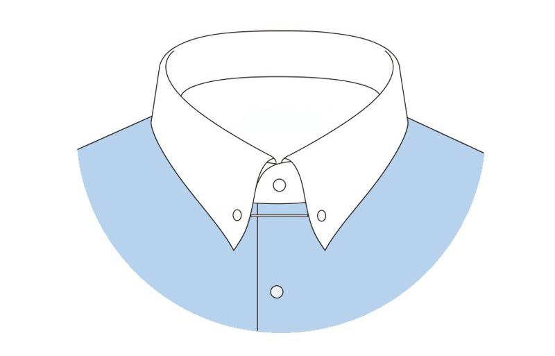 襯衫領型之針孔領